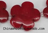 CCN2354 15.5 inches 30mm carved flower candy jade beads wholesale