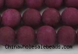 CCN2405 15.5 inches 4mm round matte candy jade beads wholesale