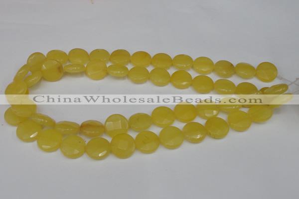 CCN241 15.5 inches 15mm faceted coin candy jade beads wholesale