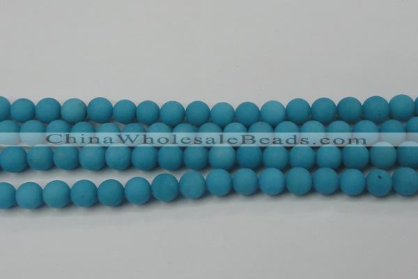 CCN2431 15.5 inches 6mm round matte candy jade beads wholesale