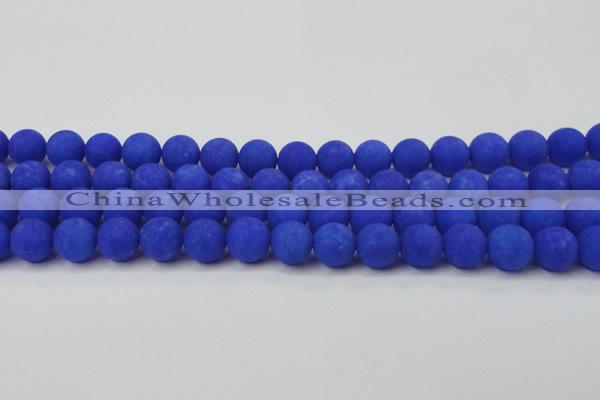 CCN2473 15.5 inches 10mm round matte candy jade beads wholesale