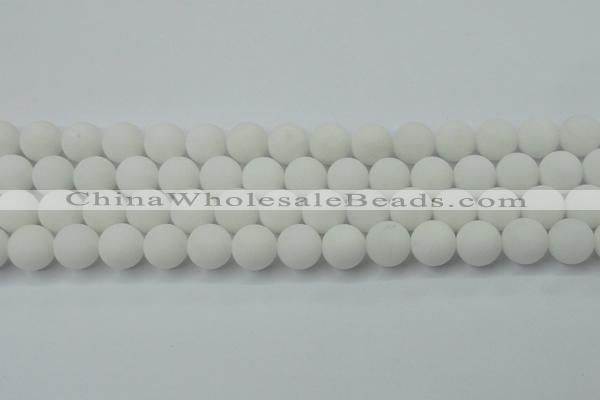 CCN2480 15.5 inches 12mm round matte candy jade beads wholesale