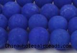 CCN2493 15.5 inches 12mm round matte candy jade beads wholesale