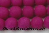 CCN2504 15.5 inches 14mm round matte candy jade beads wholesale