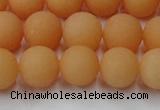 CCN2519 15.5 inches 12mm round matte candy jade beads wholesale