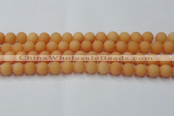 CCN2519 15.5 inches 12mm round matte candy jade beads wholesale