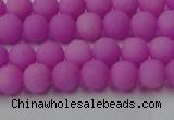 CCN2522 15.5 inches 4mm round matte candy jade beads wholesale