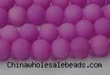 CCN2523 15.5 inches 6mm round matte candy jade beads wholesale