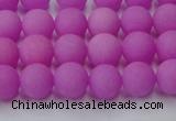 CCN2524 15.5 inches 8mm round matte candy jade beads wholesale