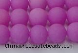 CCN2526 15.5 inches 12mm round matte candy jade beads wholesale