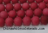 CCN2531 15.5 inches 8mm round matte candy jade beads wholesale