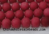 CCN2532 15.5 inches 10mm round matte candy jade beads wholesale