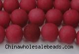 CCN2533 15.5 inches 12mm round matte candy jade beads wholesale