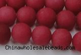 CCN2534 15.5 inches 14mm round matte candy jade beads wholesale