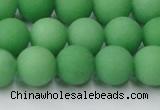 CCN2540 15.5 inches 12mm round matte candy jade beads wholesale