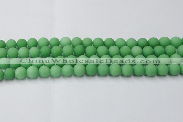 CCN2540 15.5 inches 12mm round matte candy jade beads wholesale