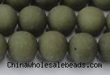 CCN2548 15.5 inches 14mm round matte candy jade beads wholesale