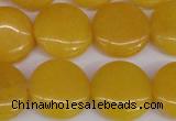 CCN2607 15.5 inches 18mm flat round candy jade beads wholesale