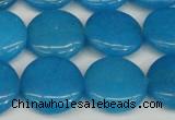 CCN2608 15.5 inches 18mm flat round candy jade beads wholesale