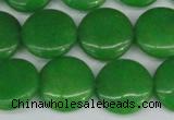 CCN2609 15.5 inches 18mm flat round candy jade beads wholesale