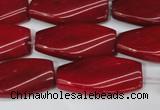 CCN2617 15.5 inches 15*30mm twisted rectangle candy jade beads