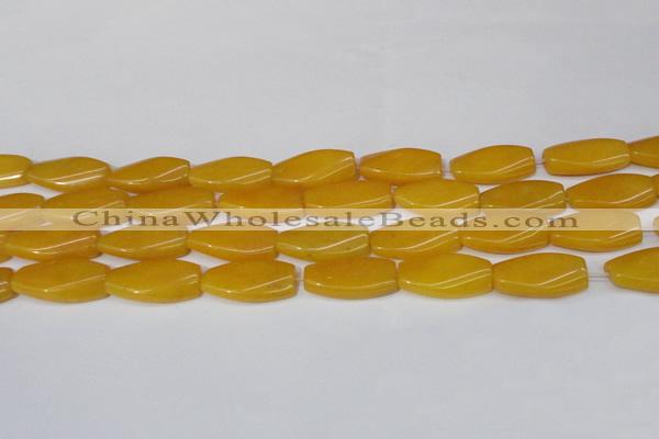 CCN2619 15.5 inches 15*30mm twisted rectangle candy jade beads