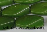 CCN2624 15.5 inches 15*30mm twisted rectangle candy jade beads