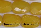 CCN2636 15.5 inches 18*25mm faceted trapezoid candy jade beads