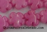 CCN2660 15.5 inches 16mm carved flower candy jade beads wholesale