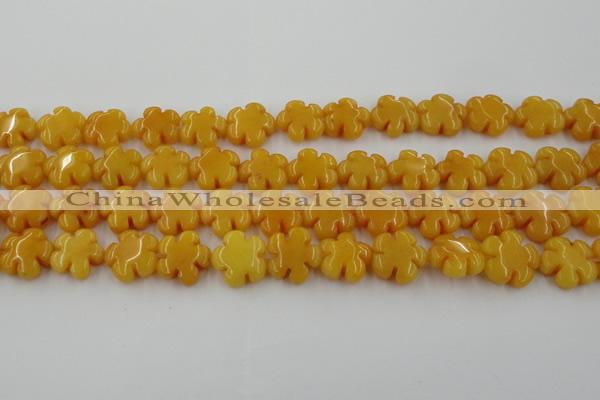 CCN2663 15.5 inches 16mm carved flower candy jade beads wholesale