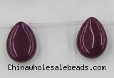 CCN2680 Top-drilled 13*18mm flat teardrop candy jade beads