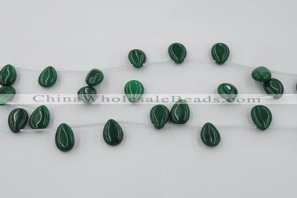 CCN2684 Top-drilled 13*18mm flat teardrop candy jade beads