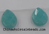 CCN2722 Top-drilled 18*25mm briolette candy jade beads wholesale