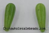 CCN2736 Top-drilled 10*30mm teardrop candy jade beads wholesale