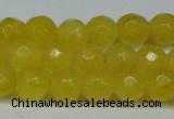 CCN2833 15.5 inches 5mm faceted round candy jade beads