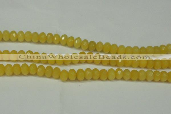 CCN2873 15.5 inches 5*8mm faceted rondelle candy jade beads