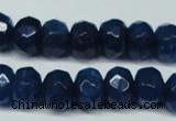 CCN2877 15.5 inches 5*8mm faceted rondelle candy jade beads