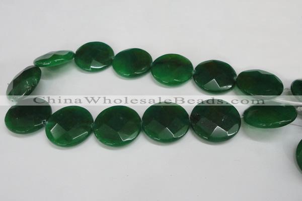 CCN289 15.5 inches 30mm faceted coin candy jade beads wholesale