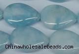 CCN2947 15.5 inches 18*25mm flat teardrop candy jade beads