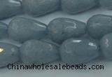 CCN3007 15.5 inches 10*15mm faceted teardrop candy jade beads