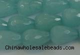 CCN3008 15.5 inches 10*15mm faceted teardrop candy jade beads