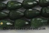 CCN3011 15.5 inches 10*15mm faceted teardrop candy jade beads