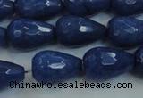 CCN3014 15.5 inches 10*15mm faceted teardrop candy jade beads