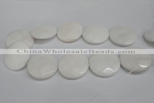 CCN315 15.5 inches 40mm faceted coin candy jade beads wholesale