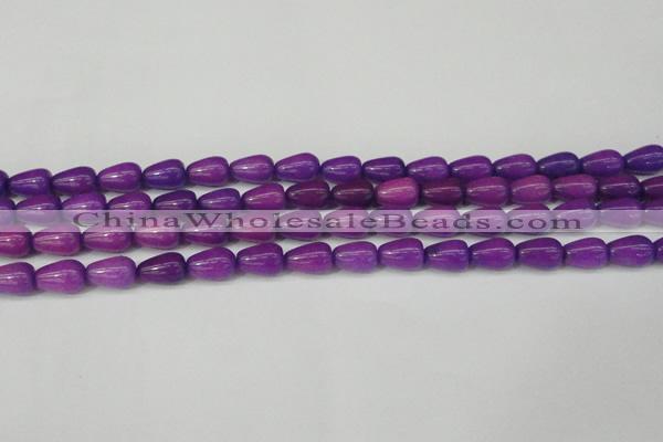 CCN3754 15.5 inches 8*12mm teardrop candy jade beads wholesale