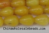 CCN3760 15.5 inches 10*14mm teardrop candy jade beads wholesale