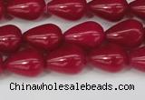 CCN3763 15.5 inches 10*14mm teardrop candy jade beads wholesale