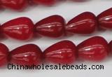 CCN3764 15.5 inches 10*14mm teardrop candy jade beads wholesale