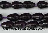 CCN3780 15.5 inches 8*12mm faceted teardrop candy jade beads