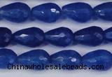 CCN3783 15.5 inches 8*12mm faceted teardrop candy jade beads